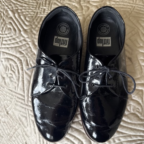 Fitflop black patent leather - fitflop,