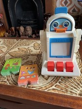 Vintage Tomy Talking Tutor Robot Complete With All 50 Learning Cards 1980s