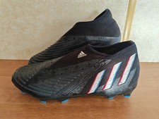 ADIDAS PREDATOR EDGE 3 LACELESS FG MENS FOOTBALL SOCCER BOOTS BLACK UK 6