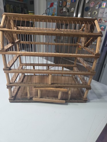 Vintage wooden birdcage for - vintage,