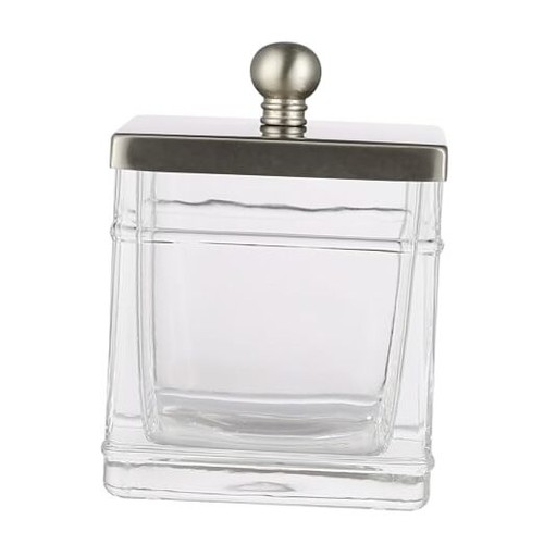 Apothecary glass cotton jar - apothecary,