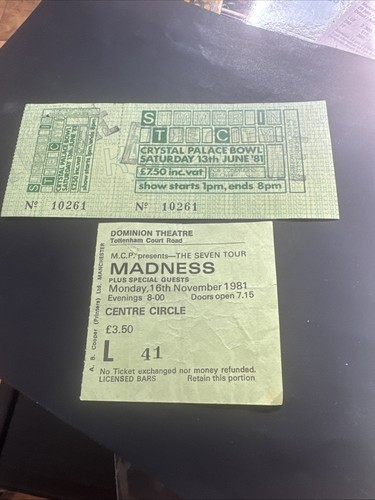 Madness tickets 1981 inc - 1981,