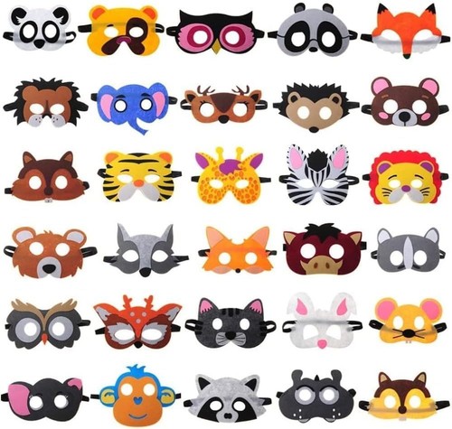 30pcs felt animal masks - animal,