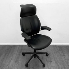 Humanscale Freedom Ergonomic Office Chair with Leather and Headrest (Delivery...