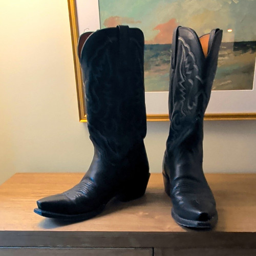 Lucchese black western cowboy - lucchese,