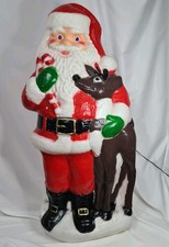 38” Vintage Santa & Reindeer