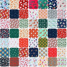 Christmas Poly Cotton Fabric 70+ Designs Xmas Print Fabric For Dress Craft Decor