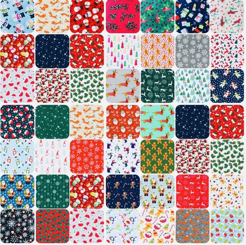 Christmas poly cotton fabric - christmas,