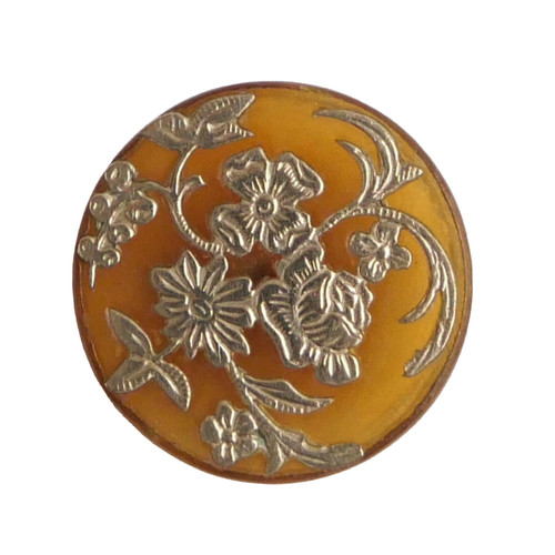 Antique button horn - -,