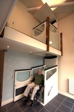 Through floor home lift