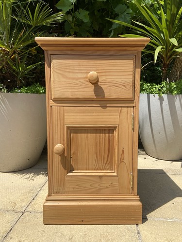 Vintage pine bedside table - vintage,