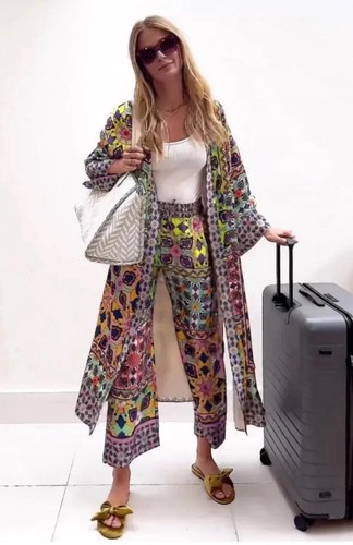 Zara printed kimono with belt - printed,