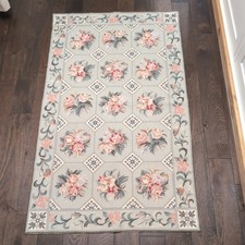 Vintage tapestry floral green