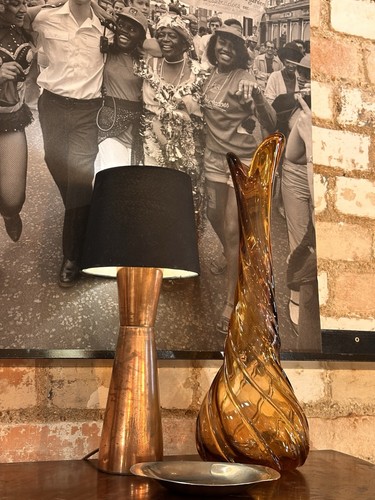 Patinaed retro copper lamp - patinaed,
