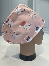 Christmas Cats Xmas theatre scrub hat/cap - gift, nurse, surgeon, ODP, vet,satin