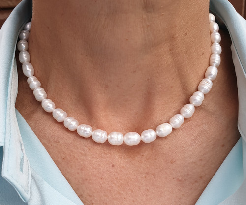 Freshwater vintage white pearl - white,