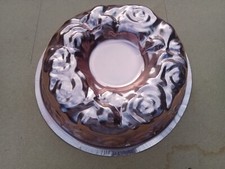 Vintage Baking Jelly Jello Round Flowery Tin Copper Colour Wall Country Hanging