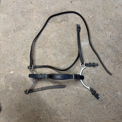 Black combination noseband - black,