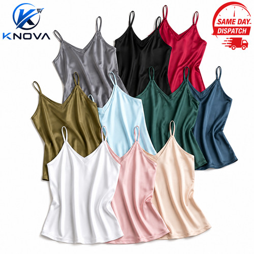 Women satin silk tank - silk,