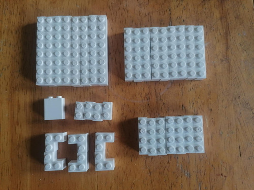 White lego various - white, bricks