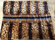 ANTIQUE Plush Victorian REVERSIBLE Carriage RUG 52x42 “ Teddy Bear FABRIC ?