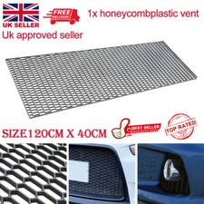 Universal Black Plastic Racing Race Honeycomb Mesh Grill Spoiler 120x40cm