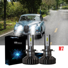 H7 LED Conversion Headlight Bulbs Kit Hi/Lo Beam 6000K White For Jaguar Mark Ix