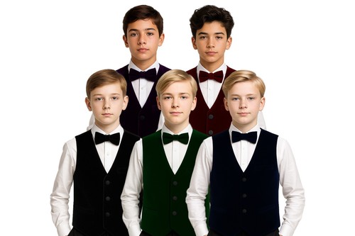 Sirri boys velvet waistcoat - velvet,