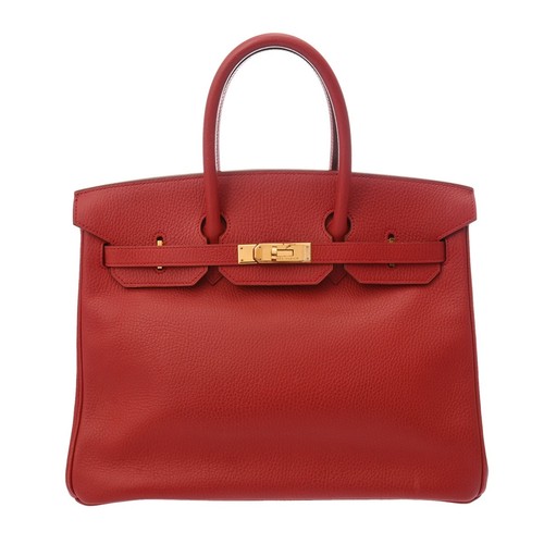 Hermes birkin rougebif hand - 35,