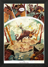Old lantern shop page framed - page,