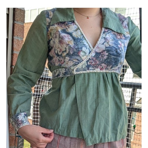 Vintage floral wrap blouse - vintage,