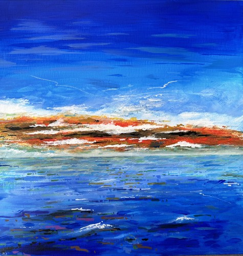 Original acrylic landscape - original,
