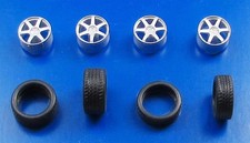 Set of wheels 211-03 4x Rim Volk_TE37 + Tires unpainted 1/43 kit