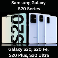 Samsung Galaxy S20, S20 FE, S20 Plus, S20 Ultra 5G  128GB/256GB Unlocked A+