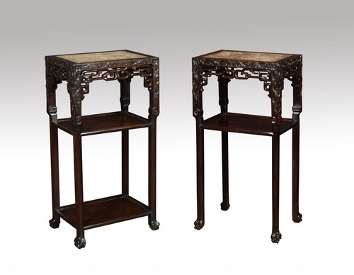 Pair chinese rosewood and - chinese,