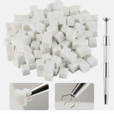 Nail Sponges for Ombre with Metal Grabber 150 Pcs Soft Ombre Nail Art Sponges