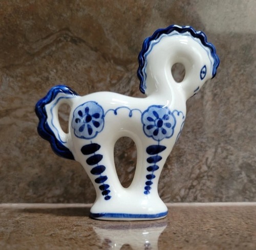 Vtg mcm ghzel porcelain - porcelain, horse