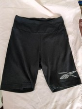 Womans Black Reebok Sports Shorts size s (uk8-10)