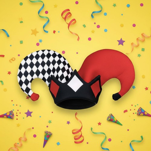 Jester costume hat black - jester,