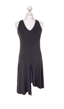 BNWOT Sarah Pacini Stretch A-line Asymmetric Dress Dark Grey Size 1 (Fits UK 8)