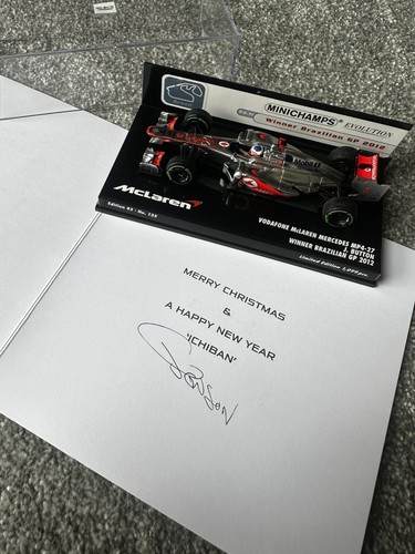 Jenson button signed xmas card - button,