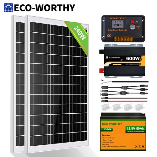 240w 12v solar panel kit - 12v,