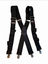 Vintage Braces Suspenders Altenburger Destillerie Retro Black Snap Clip German