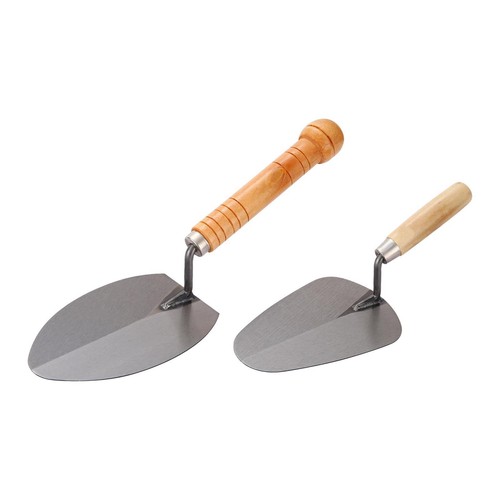 Concrete trowel with wood - trowel,