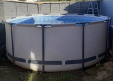 Bestway 12ft Round Outdoor Pool With Pumps And Ladder only one year old.