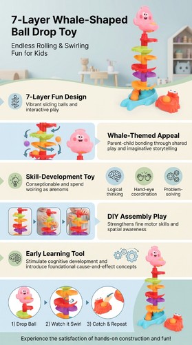 Layer whale spinning toy - 7-layer,