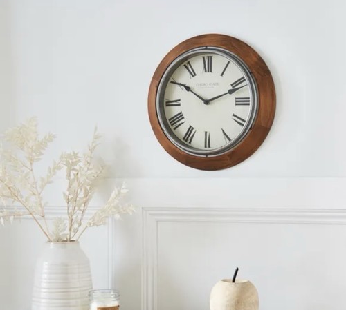 Wooden edge wall clock - wooden,