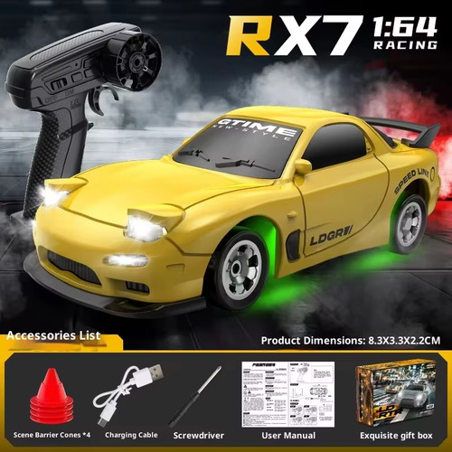 Mini 4wd drift car - 1:64, rc