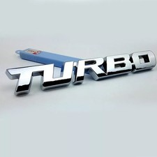 2Pcs Metal Turbo Badge Emblem