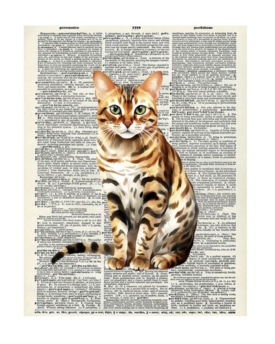 Bengal cat vintage - cat,
